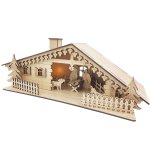 Szopka Bożonarodzeniowa - drewniana - alpejska