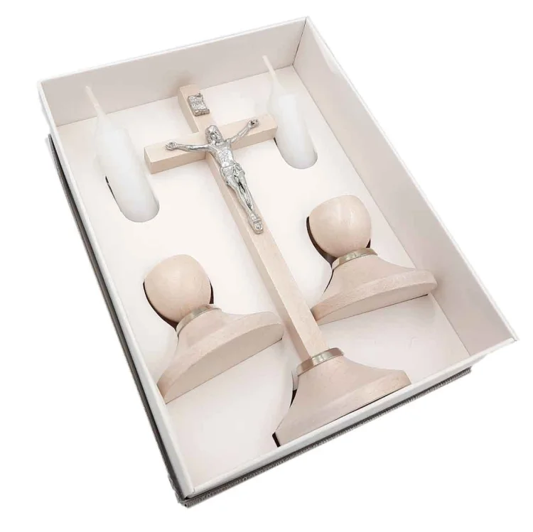 Komplet Kolędowy drewniany 20 cm - jasny