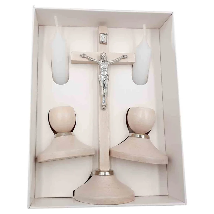 Komplet Kolędowy drewniany 20 cm - jasny