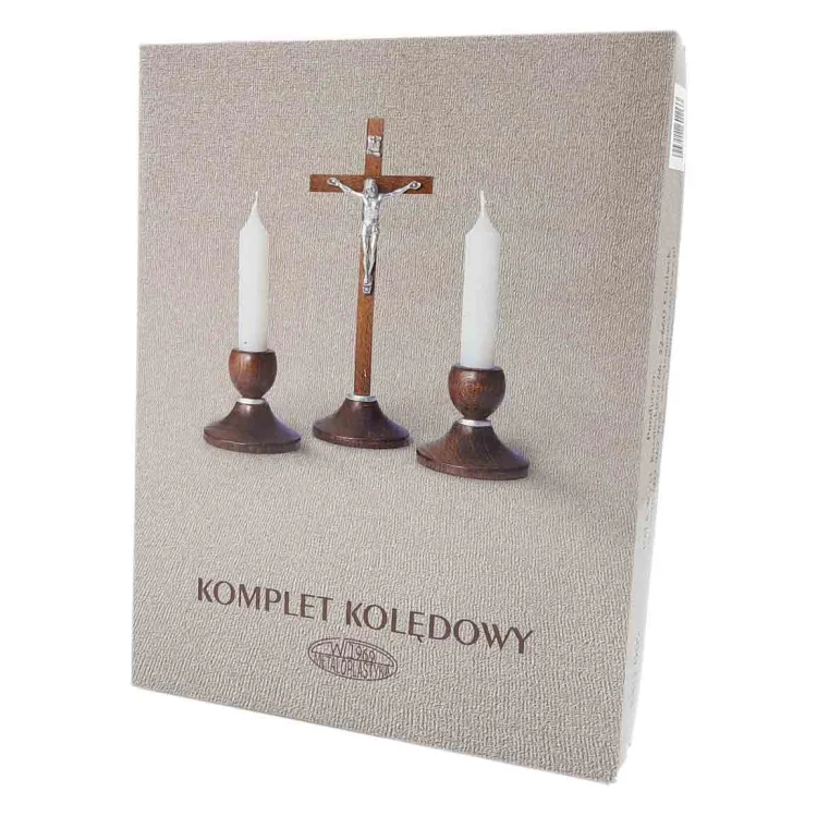 Komplet Kolędowy drewniany 20 cm - jasny