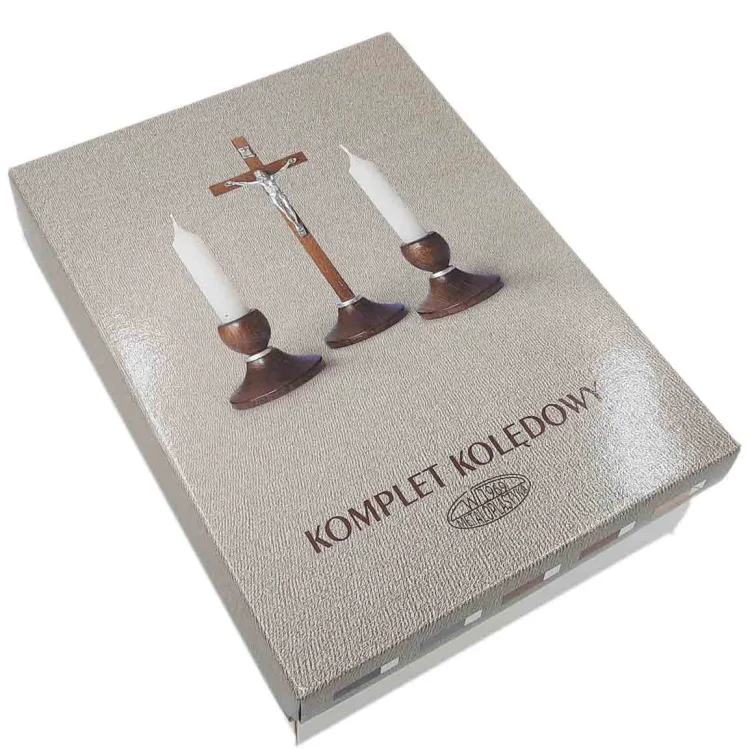 Komplet Kolędowy drewniany 20 cm - ciemny