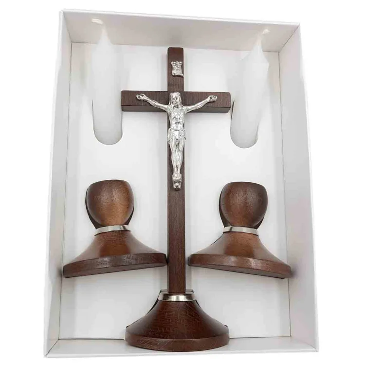 Komplet Kolędowy drewniany 20 cm - ciemny