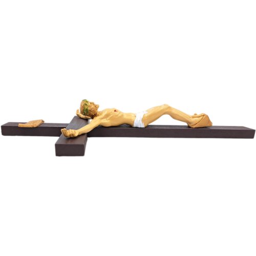 Krzyż wiszący - żywiczna pasyjka - 38 cm