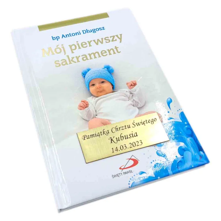 Pamiątka Chrztu dla chłopca - bp Długosz - grawer