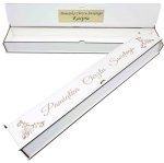 Pudełko drewniane na świece do Chrztu - grawer