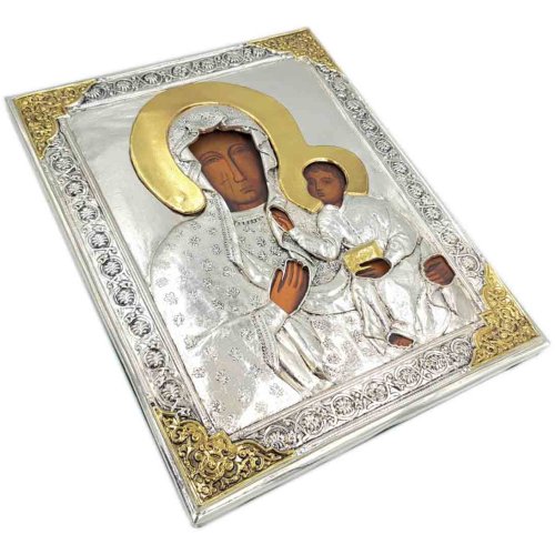 Ikona Ag+Au MB Częstochowska 34 cm