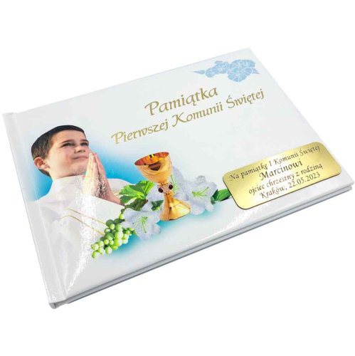Pamiątka I Komunii Świętej dla chłopca- grawer