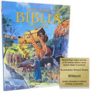 Ilustrowana Biblia dla dzieci - pamiątka z grawerem 