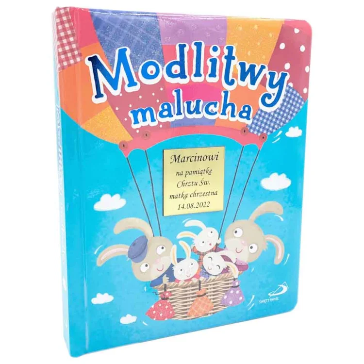 Modlitwy malucha - książka z grawerem