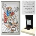 Obrazek srebrny color - Michał Archanioł - pamiątka z grawerem