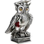 Figurka srebrzona - sowa