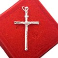 Krzyżyk srebrny do łańcuszka - prosty