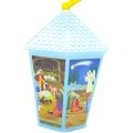 Lampion roratni plastik - niebieski - LED