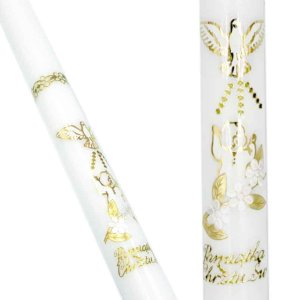 Świeca do Chrztu Świętego - ds - złota