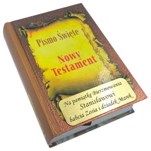 Nowy Testament - grawer na Bierzmowanie