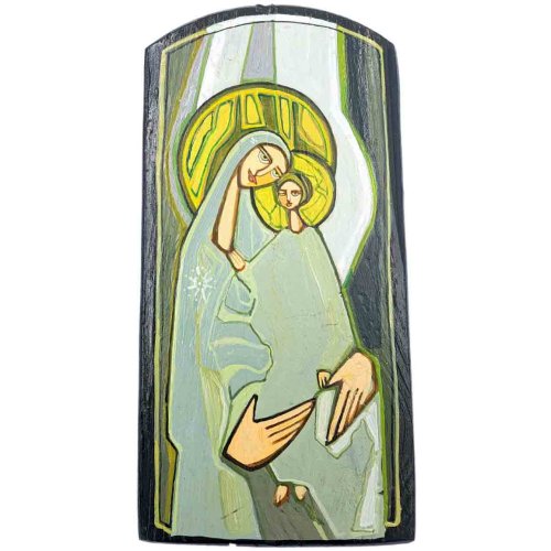 Madonna z Dzieciątkiem - ikona malowana 21cm