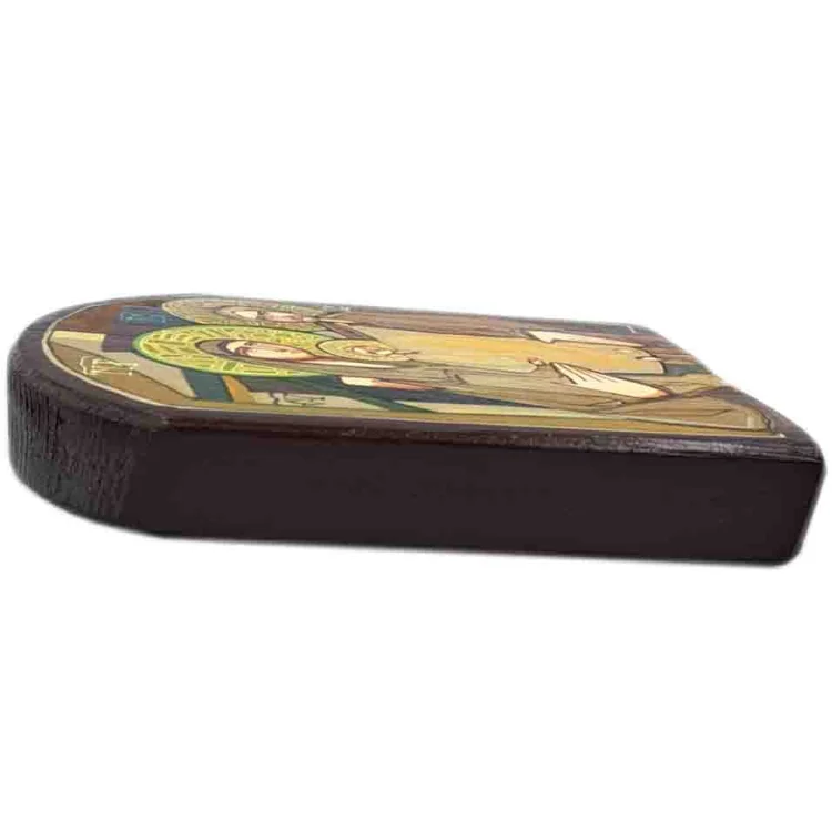 Ikona pisana ze Święta Rodziną 17cm - akryl na drewnie