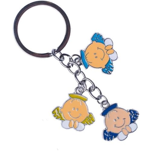 Brelok - główki aniołków - metalowy