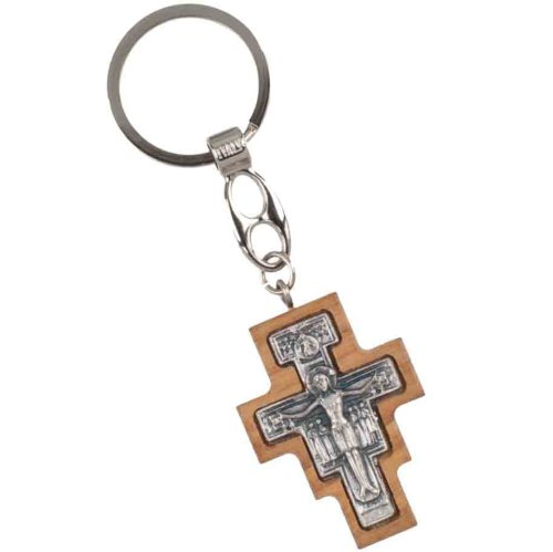 Brelok do kluczy - krzyż Franciszkański