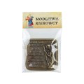 Modlitwa kierowcy - blaszka ze Św. Krzysztofem - złota