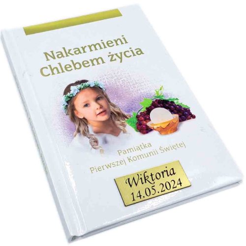 Nakarmieni chlebem życia - grawer - pamiątka dla dziewczynki