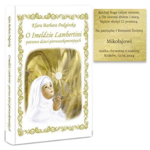 O Imeldzie Lambertini - pamiątka I Komunii Świętej z grawerem