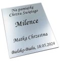 Blaszka grawerowana - srebrna - h6cm