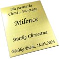 Blaszka grawerowana - złota - h6cm