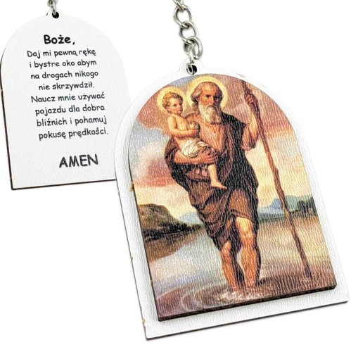 Św. Krzysztof - brelok do kluczy hdf