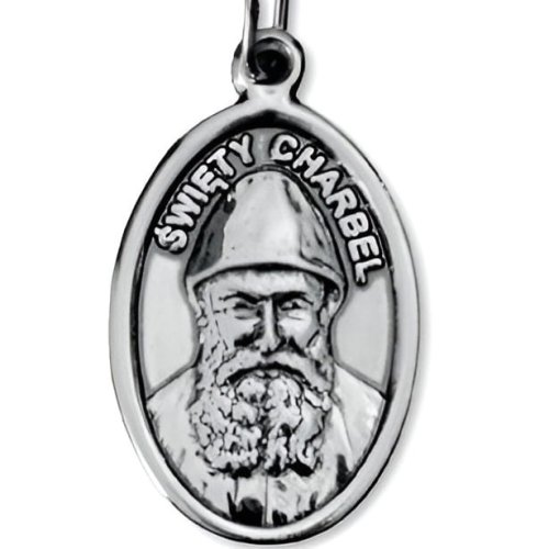 Medalik srebrny Święty Charbel