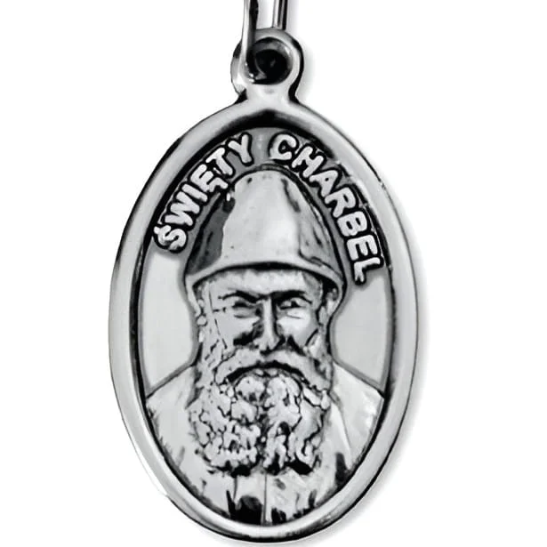 Medalik srebrny Święty Charbel