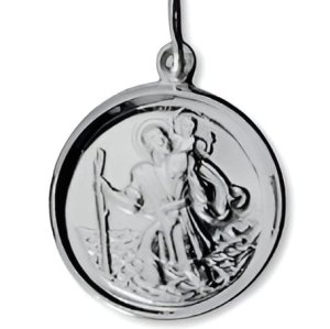 Święty Krzysztof medalik srebrny