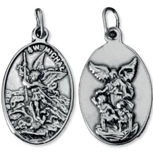 Medalik Michał Archanioł/Anioł Stróż srebro