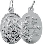 Święta Rita - medalik srebrny owal