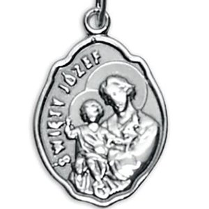 Medalik srebrny - Święty Józef - Módl się za nami