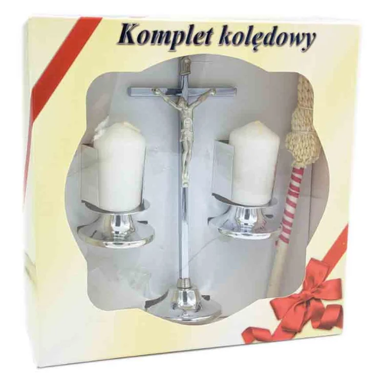 Komplet kolędowy h16 z kropidłem - srebrny