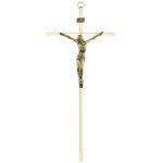 Krzyż wiszący 31 cm - metal mosiądzowany