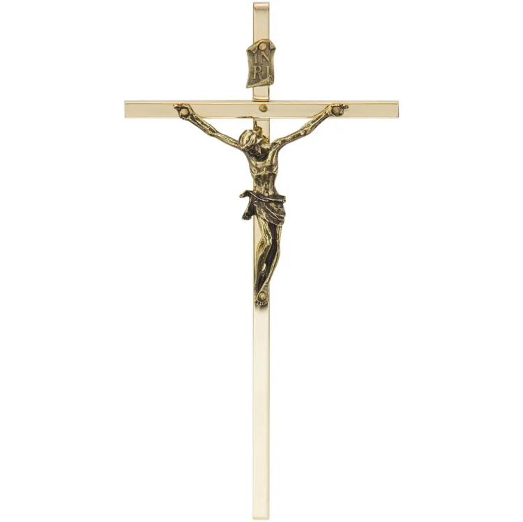 Krzyż mosiądzowany 15 cm - do zawieszenia