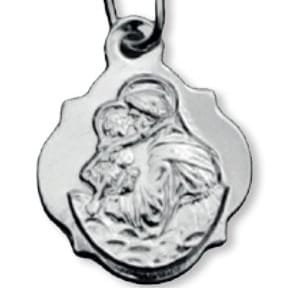 Medalik srebrny Święty Antoni/Serce Pana Jezusa m295