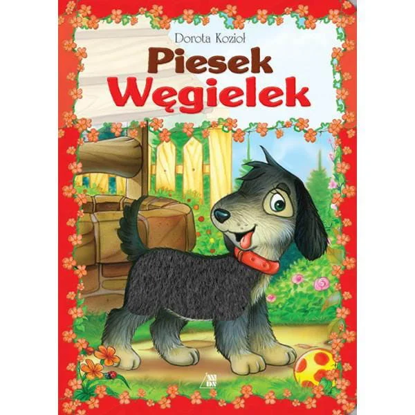 Piesek Węgielek - książeczka z futerkiem