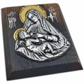 Ikona Matka Boska Karmiąca met-dre - grawer - złota