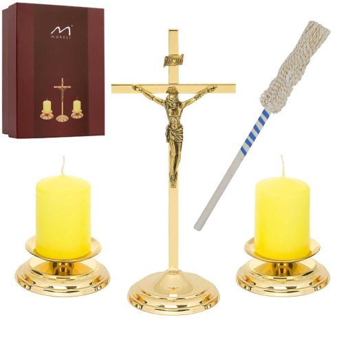 Zestaw kolędowy - mosiądzowany - 20 cm