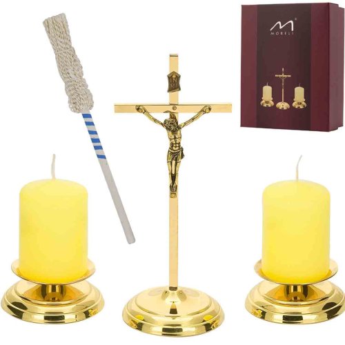 Zestaw kolędowy - mosiądzowany - 16 cm