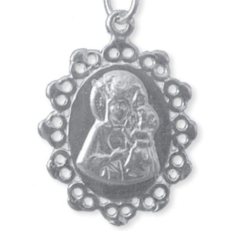 Matka Boska Częstochowska - srebrny medalik 925 - 224