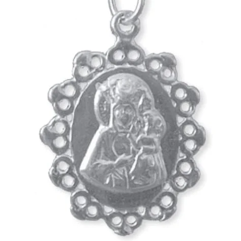 Matka Boska Częstochowska - srebrny medalik 925 - 224