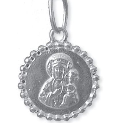 Medalik srebrny z Matką Boską Częstochowską - m242