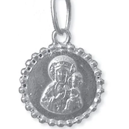 Medalik srebrny z Matką Boską Częstochowską - m242