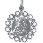 Medalik Matka Boska Częstochowska - srebro 925 - m226
