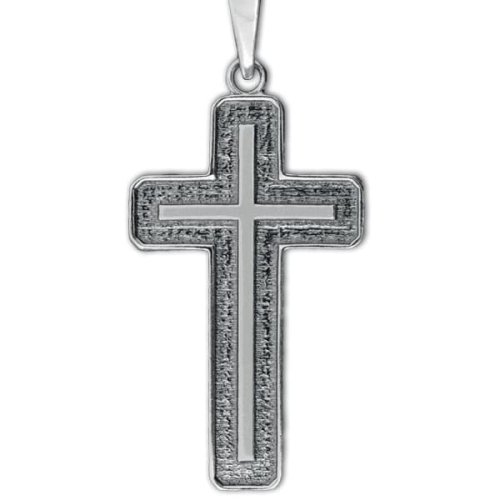 Krzyż srebrny do łańcuszka - duży - k3014
