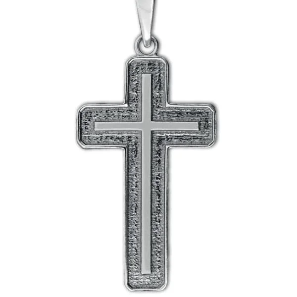 Krzyż srebrny do łańcuszka - duży - k3014